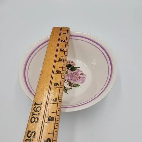 Vintage Hankook Cereal Soup Bowl Korea Ceramic Pink Floral - Picture 2 of 4